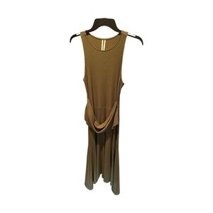 Anthropologie Ribbed Kingsolver Sleeveless Midi Dress in Moss Small